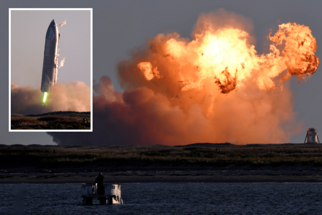SpaceX rocket detonates into a colossal fireball following a ‘major anomaly’ encountered during testing in Texas.